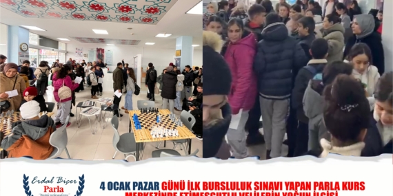 ERDAL BİÇER PARLA KURS’UN BURSLULUK SINAVINA YOĞUN İLGİ